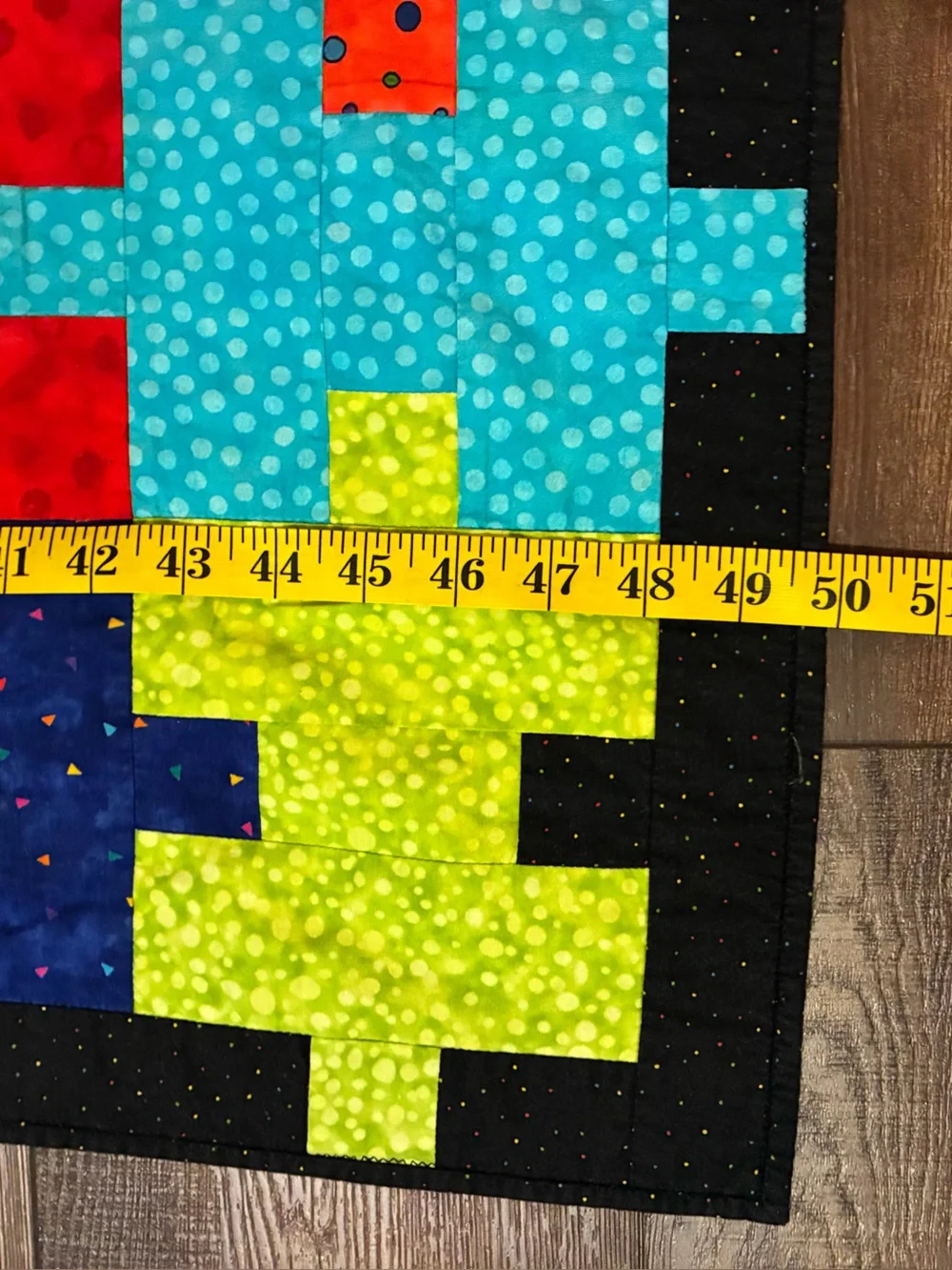 Like New Colorful Puzzle Piece Handmade Quilt